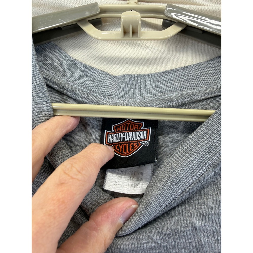 Harley-Davidson T-Shirt Mens XXXL Gray Bahamas Graphic Logo Short Sleeve Cotton - Picture 3 of 11